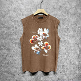 Purple Brand Distressed Tank T Shirts Distressed Sleeveless T-shirt Vest