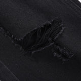 Men Jeans Pleated Loose Hole Design