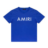 Amiri T Shirt Letter Print Casual Hip Hop round Neck Short Sleeve T-shirt