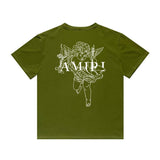 Amiri T Shirt Printed Casual Hip Hop round Neck Short Sleeve T-shirt