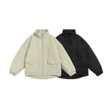 Unisex Coat Winter Vintage Cotton Coat Thickening Stand Collar