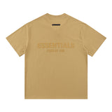 Fog Essentials T Shirts Spring/Summer Double Line Plastic Letter Crew Neck Short Sleeves