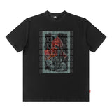 Men T-Shirt Cartoon Creative Printing Loose