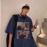 Men T Shirt Summer Pure Cotton Heavy Oversize