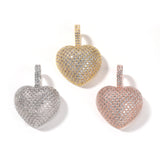 Jewelry 3D Love Pendant ins Zircon Rose Gold Heart St. Valentine's Spectrum Royalty