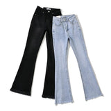 Women Jeans Bell-Bottom Pants All-Match Loose