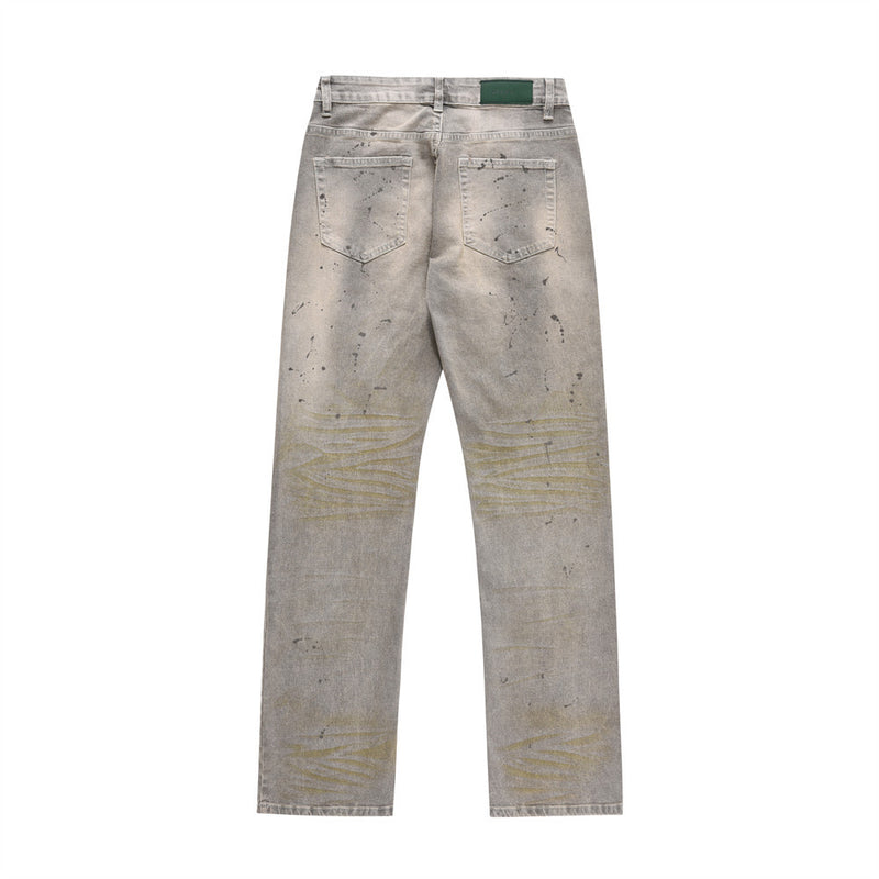 Men Jeans Old and Dirty Loose Casual