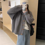 Women Knitted Cardigan Loose Slimming and Short
