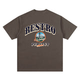 Unisex T Shirt Simple Loose Shoulder Short Sleeve
