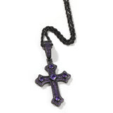 Jewelry Hip Hop Cross Diamond Pendant Necklaces Vintage St. Valentine's Crosses Spectrum Egypt Pieces Necklaces