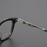 CHH Chrome Hearts Glasses Plain Silver Versatile Flat Mirrors Myopia Glasses Frame