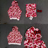 Bathing ape hoode bape co-branded hello kitty kuromi looseoutwearautum