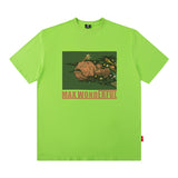 Men T-Shirt Cartoon Creative Printing Loose