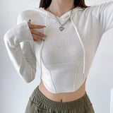 Women Hoodie Loose Show Umbilical Sports