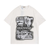 Men T-shirt Graffiti Printing Vibe Summer