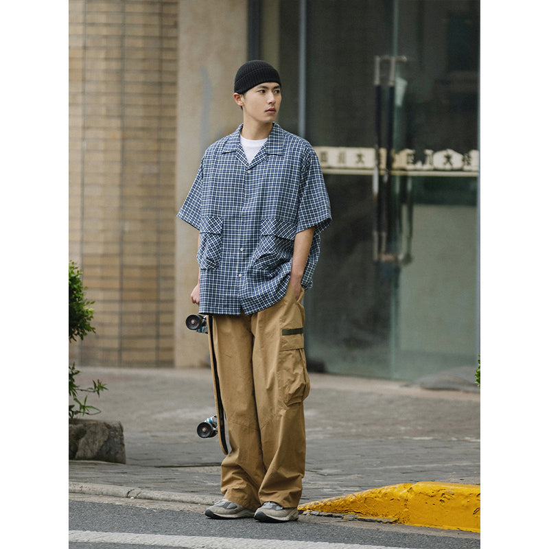 Unisex Shirt Cityboy Plaid Loose Summer Coat