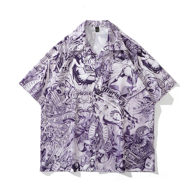 Short Sleeve Shirt Loose-Fitting Versatile Blouse