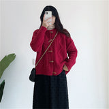 Women Knitted Cardigan Vintage