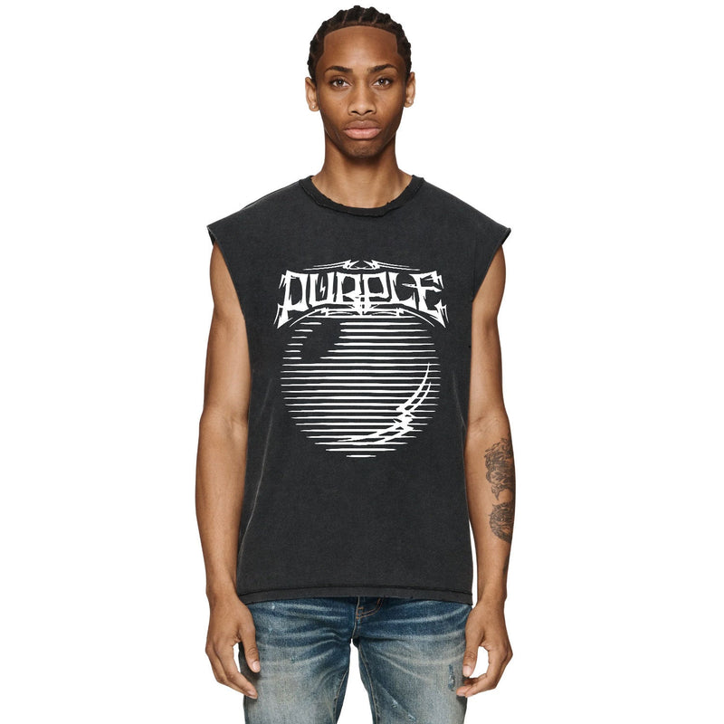 Purple Brand Distressed Tank T Shirts Distressed Sleeveless T-shirt Vest