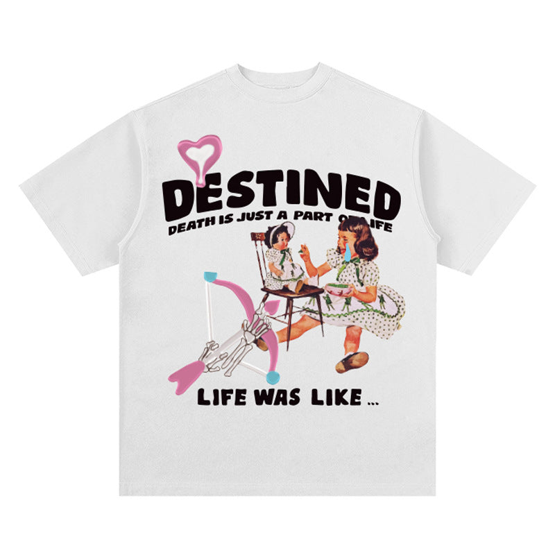 Unisex T Shirt Printed Short Sleeve Loose