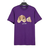 Palm Angle T Shirts Teddy Bear Printed Loose Couple