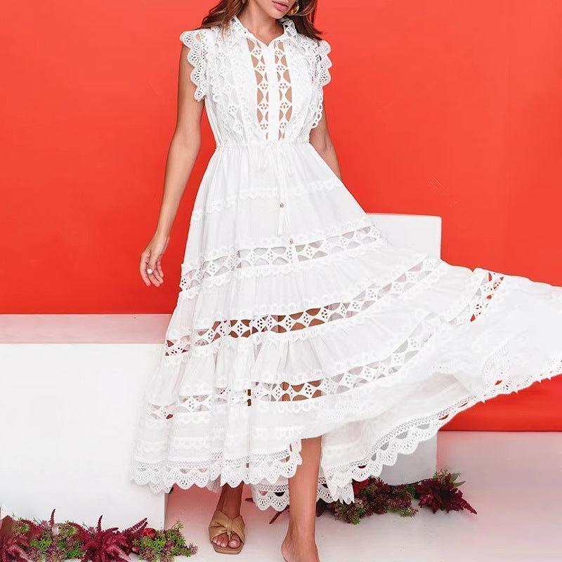 Bohemian Dress Fashion Hollowed-out Embroidery Dress