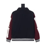 Amiri Jacket AMI Letter Embroidery Contrast Sleeve Jacket Jacket Men's and Women's