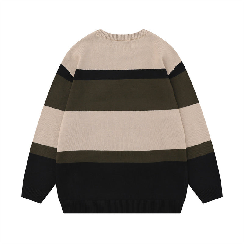 Men Sweater Striped Jacquard Sweater