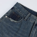 Men Jeans Pocket Decoration Loose Wear