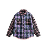 Unisex Coat Plaid Couple Coat Warm