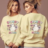 Spooky Mama Print Long Sleeve Hoodies Women Autumn Funny Hal