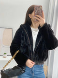 Women Cotton Coat Casual Fur Hairy Cotton Jacket