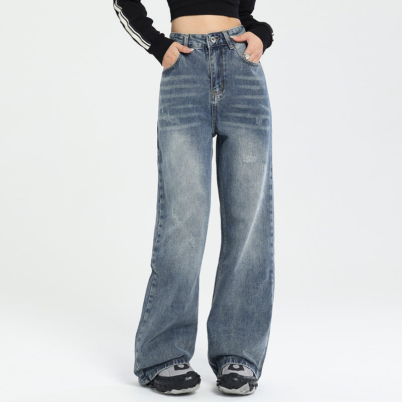 Men Jeans Loose Worn Hip Hop