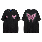 Men T-Shirt Distressed Loose Portrait Printing