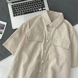 Men's Shirt Summer Loose Cargo