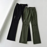 Women Jeans Multi-Pocket Slimming Retro
