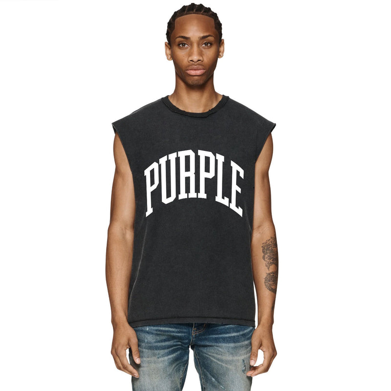 Purple Brand Distressed Tank T Shirts Distressed Sleeveless T-shirt Vest