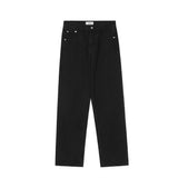 Men Jeans Simple Style Casual Distressed Loose