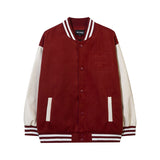 Women Jackets Vintage Foam Baseball Uniform Jacket Loose All-Matching
