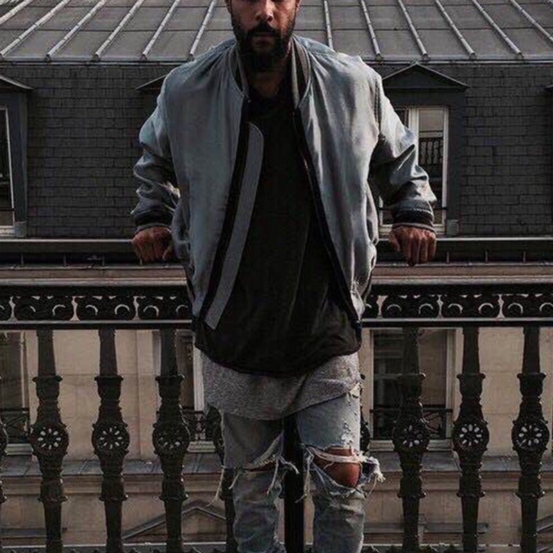 MIJKO Mens Jacket Silk Padded Unisex Baseball Jacket