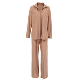 Women Co-Ords Winter Long Sleeve Cardigan Casual Suit Women