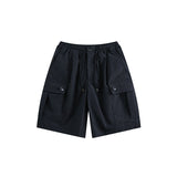 Unisex Shorts Retro Large Workwear with Pocket Shorts Casual Loose