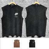 Purple Brand Distressed Tank T Shirts Distressed Sleeveless T-shirt Vest