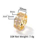 Rings Hip Hop Ring with Zircon Fashion Spectrum St. Valentine's
