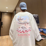 Men T Shirt Vintage Heavy Cotton Loose plus Size