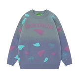 Women Sweater Graffiti Couple Knitted Sweater