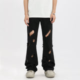 Men Jeans Scrape Hip Hop Punk Loose Hole
