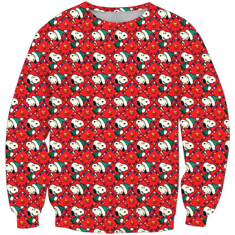 Black Christmas Sweater 3D Printed Crew Neck Sweatshirt