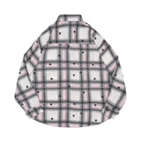 Men Long Sleeved T Shirt XINGX Plaid Long Sleeve Shirt Men's Loose Casual Top Spring and Autumn Shirt