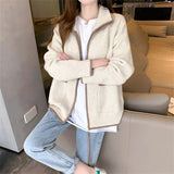 Women Knitted Cardigan Fashion Loose Sweater